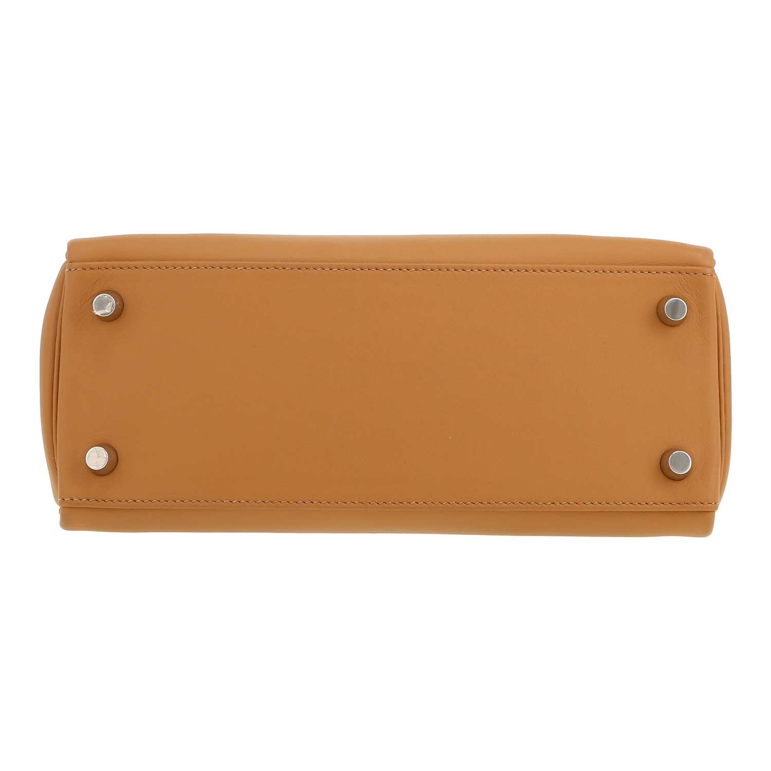 Bolso de mano Hermès  Kelly 25 cm en cuero swift Biscuit - Detail D1