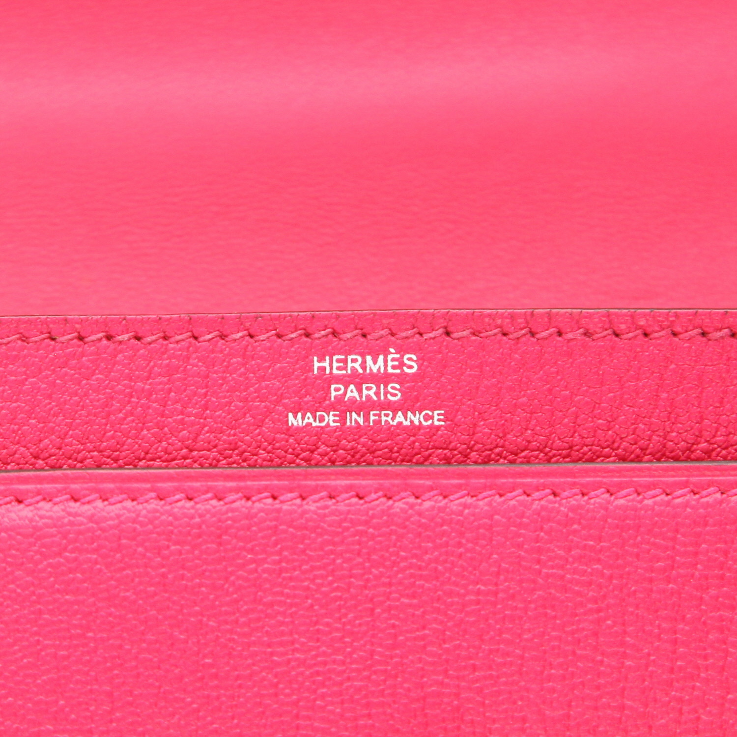 Hermès  Verrou handbag  in pink Mysore leather - Detail D2