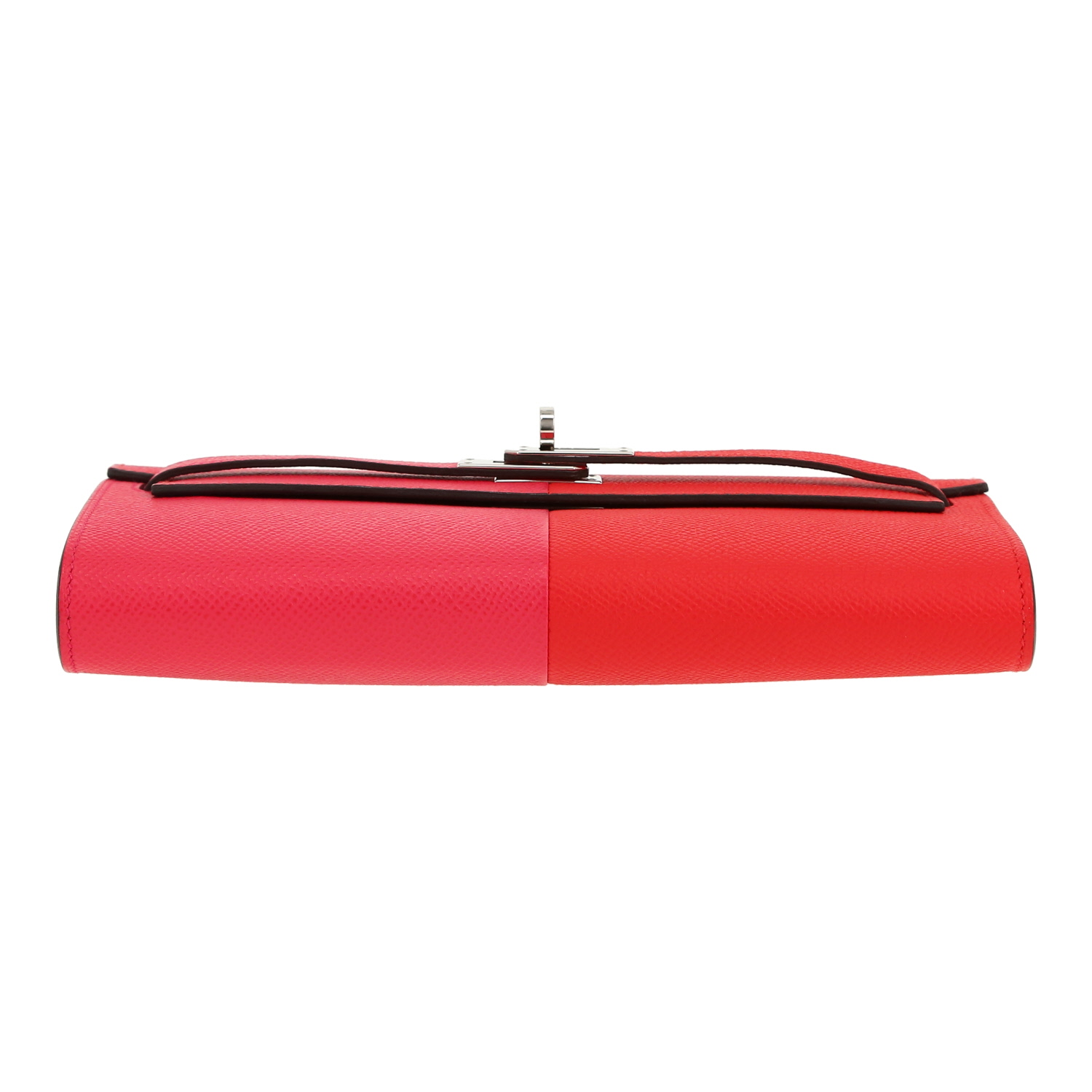 Hermès Kelly To Go Casaque shoulder bag in Rose extrême and Rouge de Coeur epsom leather - Detail D1