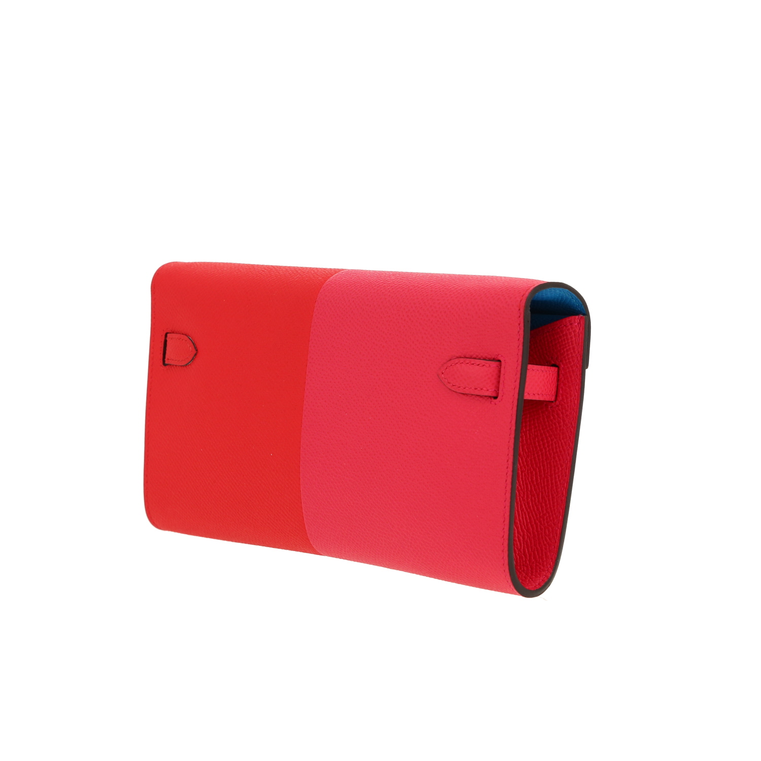 Hermès Kelly To Go Casaque shoulder bag in Rose extrême and Rouge de Coeur epsom leather - Detail D6