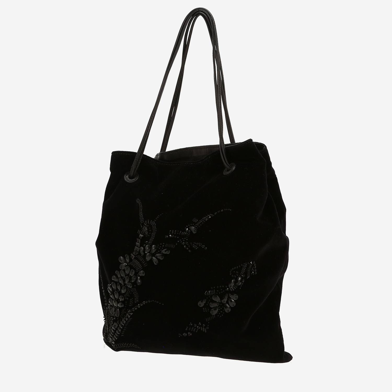 Bolso de mano Prada   en terciopelo negro