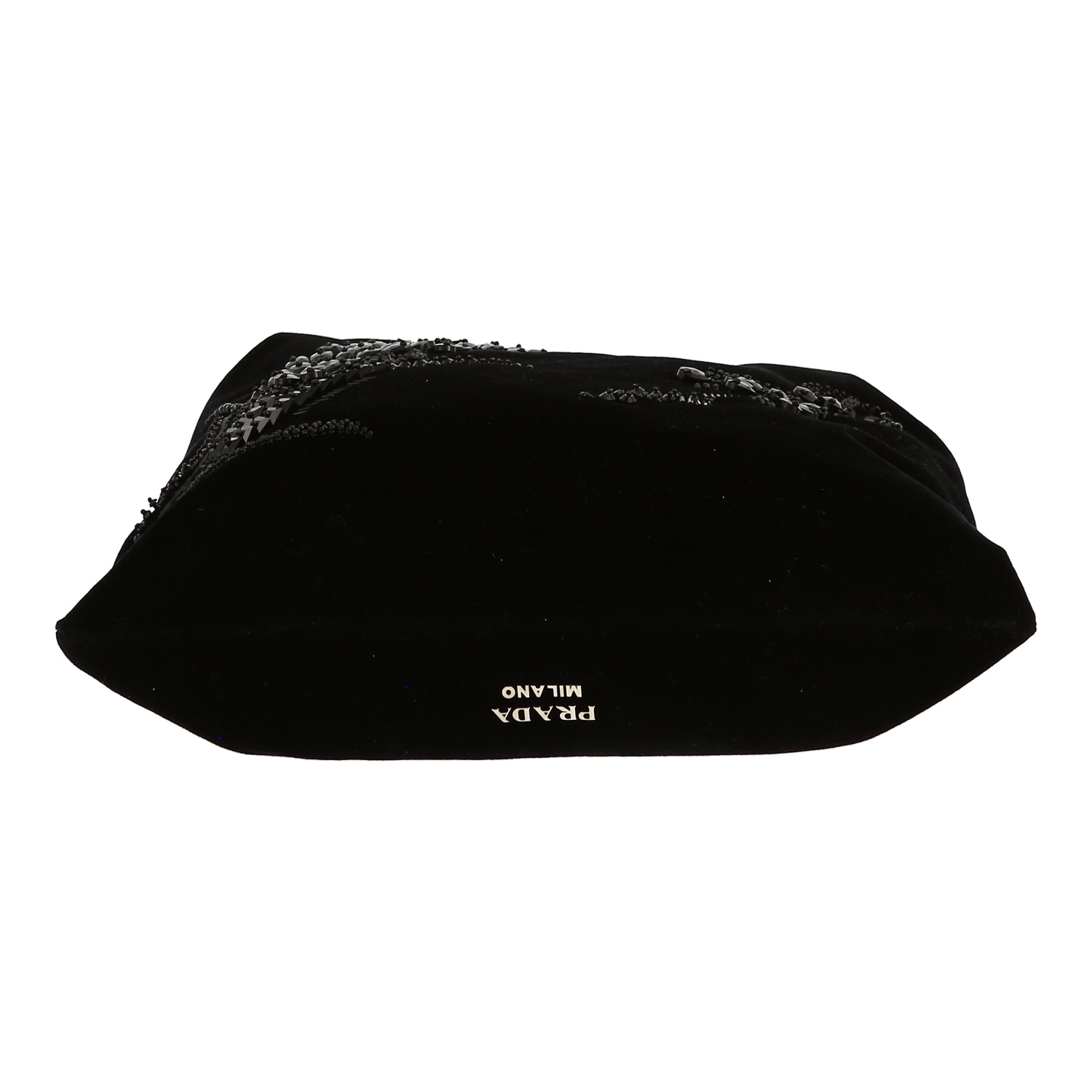 Bolso de mano Prada   en terciopelo negro - Detail D1