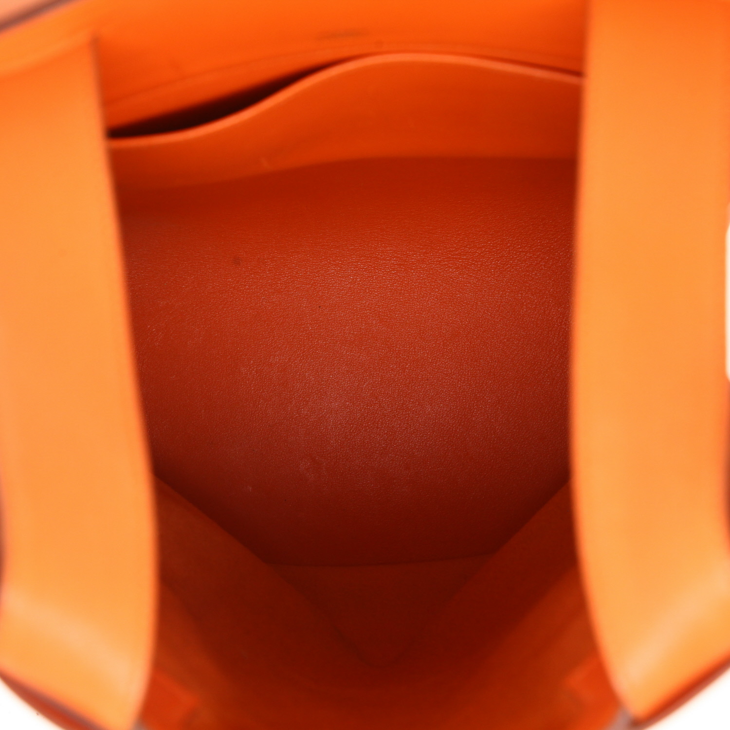 Sac à dos Hermès  Sherpa en cuir Swift orange - Detail D3