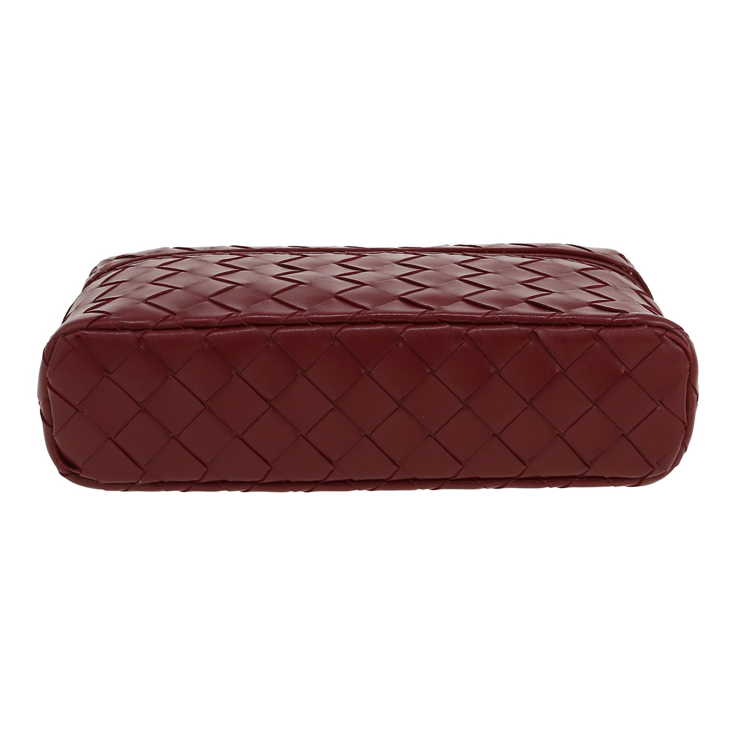 Bottega Veneta  Bang Bang shoulder bag  in burgundy intrecciato leather - Detail D1