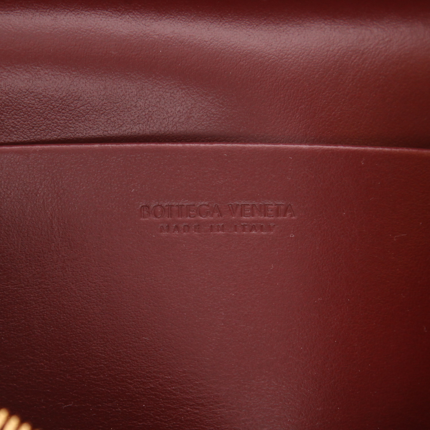 Sac bandoulière Bottega Veneta  Bang Bang en cuir intrecciato bordeaux - Detail D2