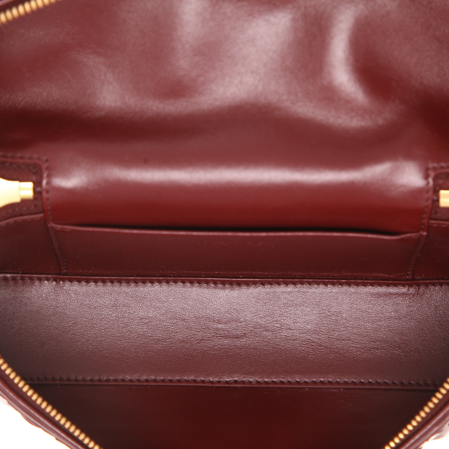 Bottega Veneta  Bang Bang shoulder bag  in burgundy intrecciato leather - Detail D3