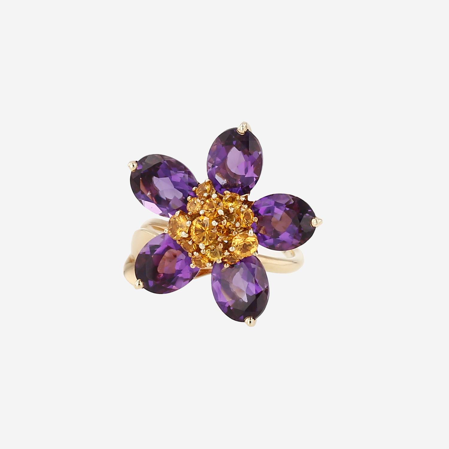 Bague Van Cleef 
Arpels Hawaï en or jaune, améthyste et citrine