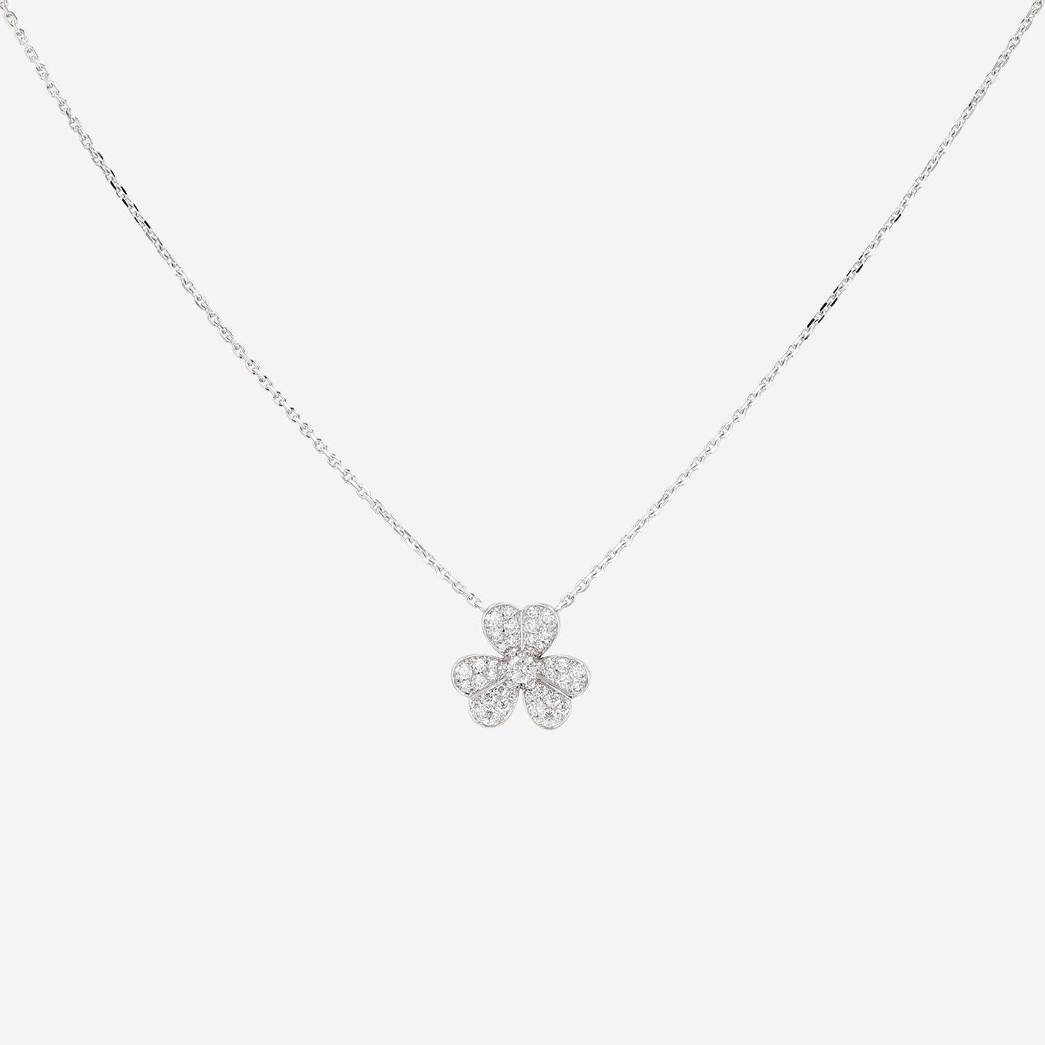 Collana Van Cleef 
Arpels Frivole modello piccolo in oro bianco e diamanti