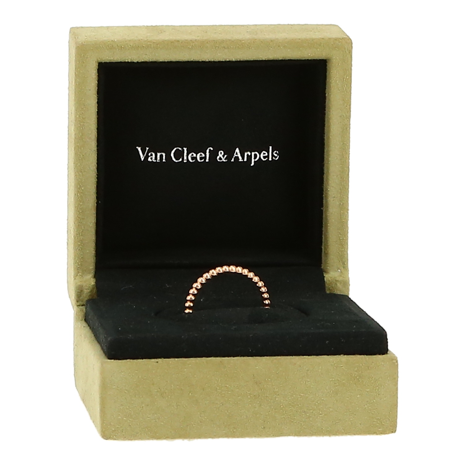 Van Cleef & Arpels Perlée ring in pink gold - Detail D2