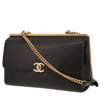 Chanel   shoulder bag  in black leather