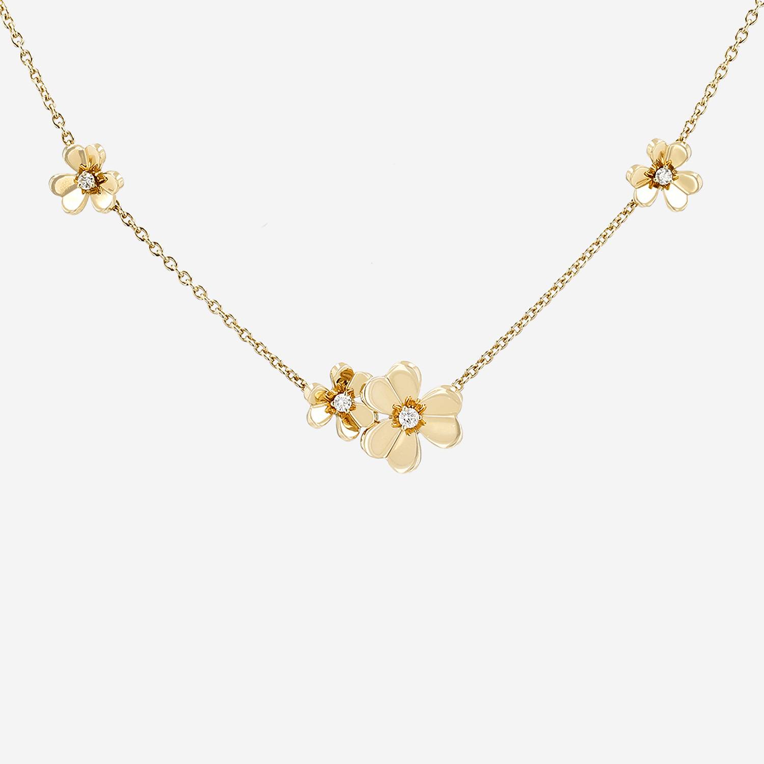 Collana Van Cleef 
Arpels Frivole in oro giallo e diamanti