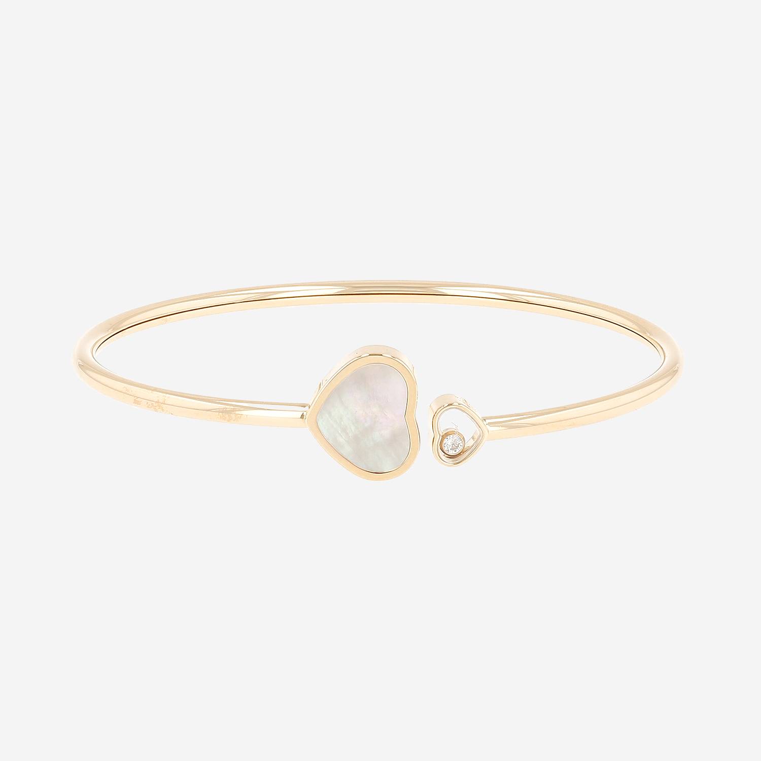 Chopard Happy Hearts bracelet in pink gold, mother of pearl and diamond