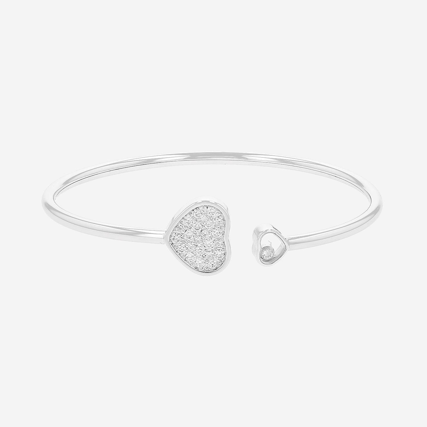 Bracelet Chopard Happy Hearts en or blanc et diamants Bracelet Chopard Happy Hearts en or blanc et diamants