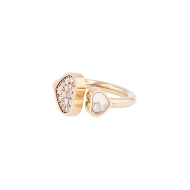 Bague Chopard Happy Hearts en or rose et diamants