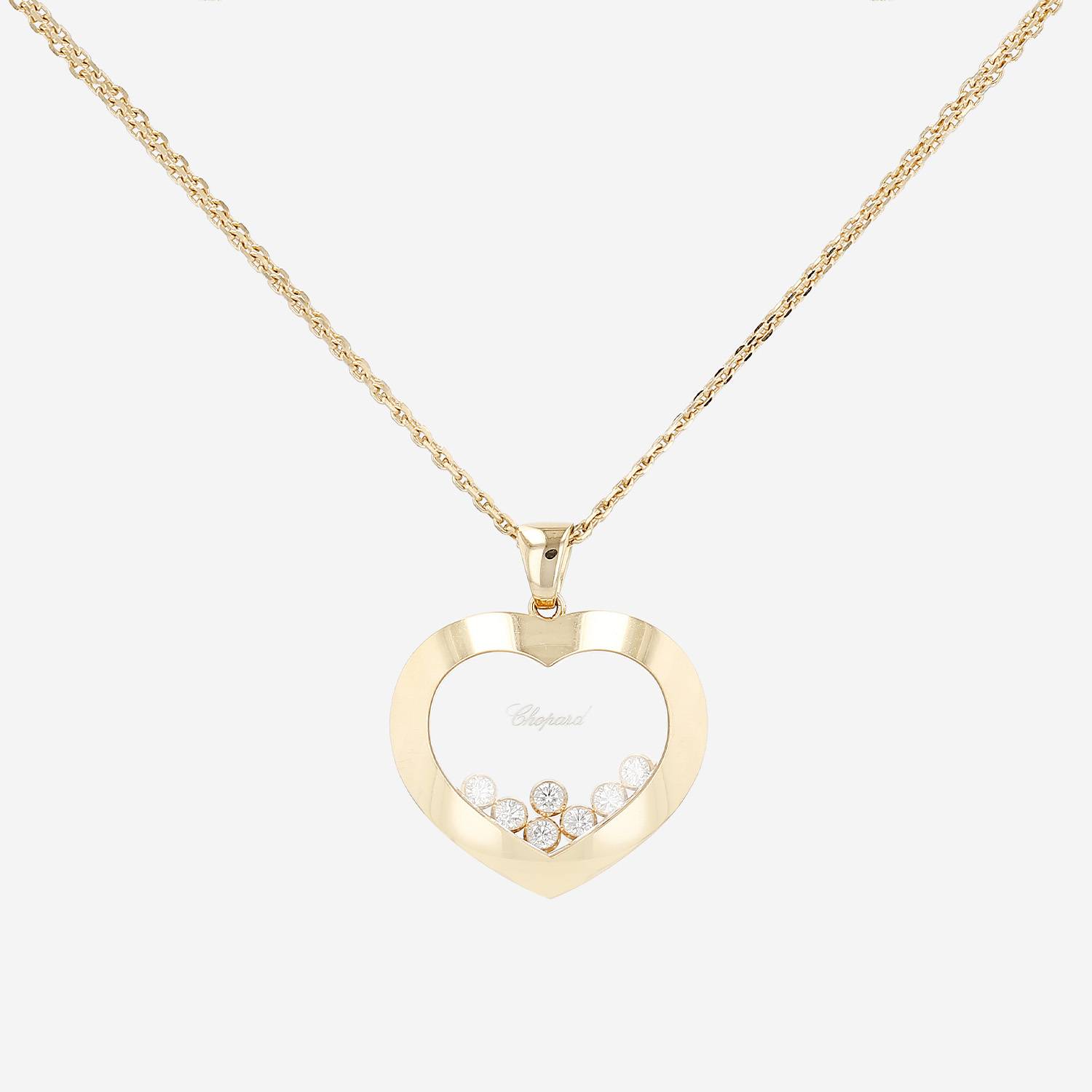 Collana lunga Chopard Happy Diamonds in oro rosa e diamanti