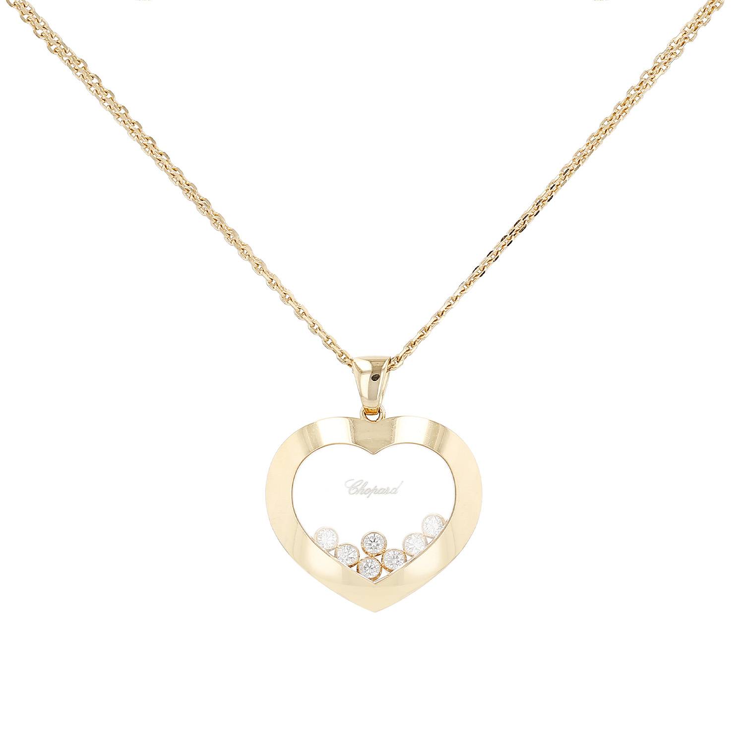 Sautoir Chopard Happy Diamonds en or rose et diamants Sautoir Chopard Happy Diamonds en or rose et diamants