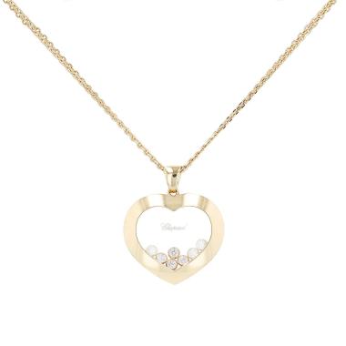 Collana lunga Chopard Happy Diamonds in oro rosa e diamanti