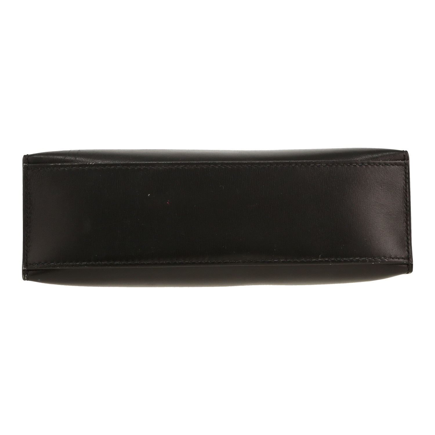 Bolsito de mano Hermès  Kelly Clutch So Black en cuero box negro - Detail D1