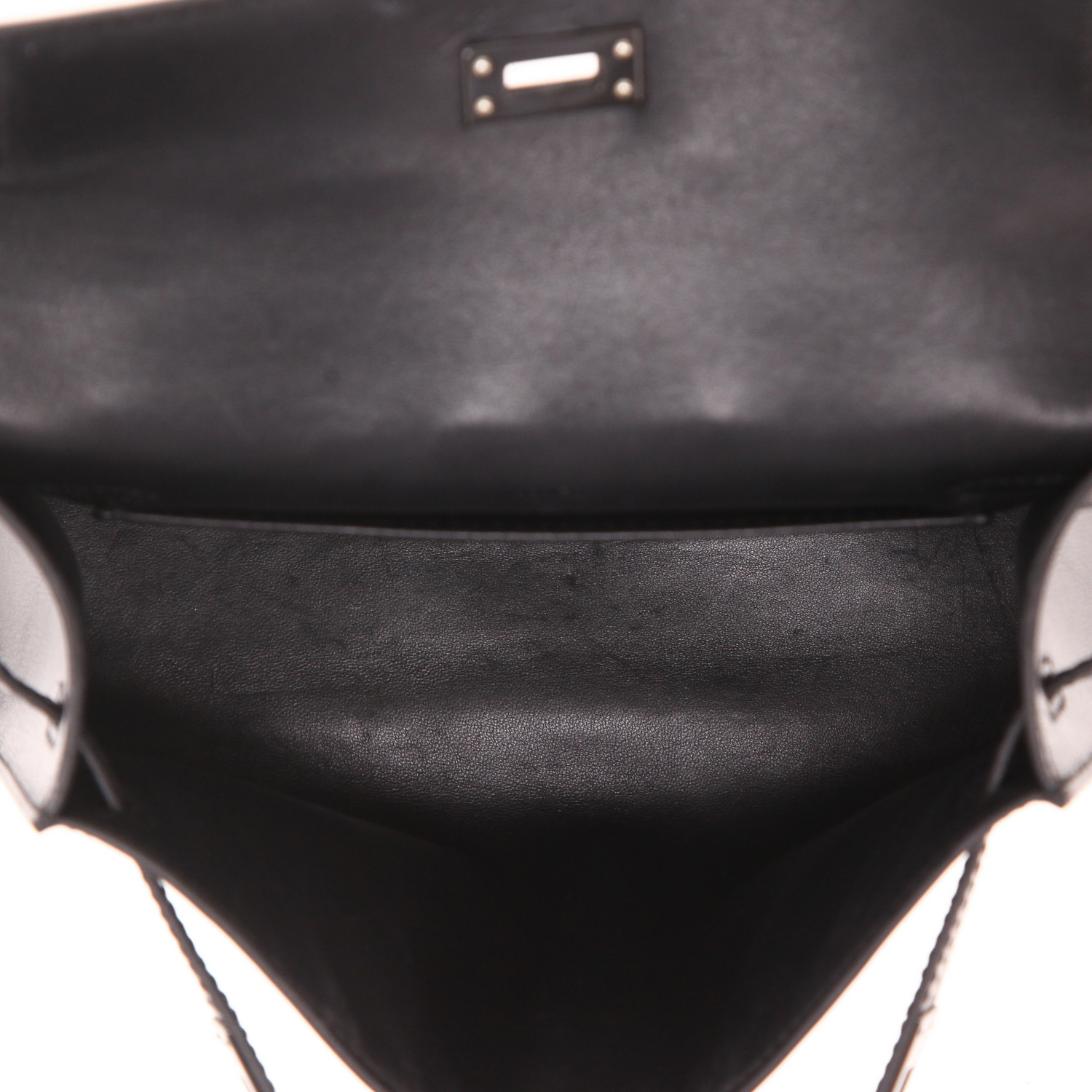 Pochette Hermès  Kelly Clutch So Black en cuir box noir - Detail D3