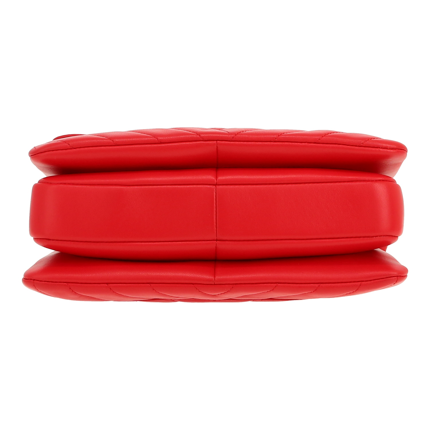 Bolso bandolera Chanel  Trendy CC en cuero acolchado rojo - Detail D1