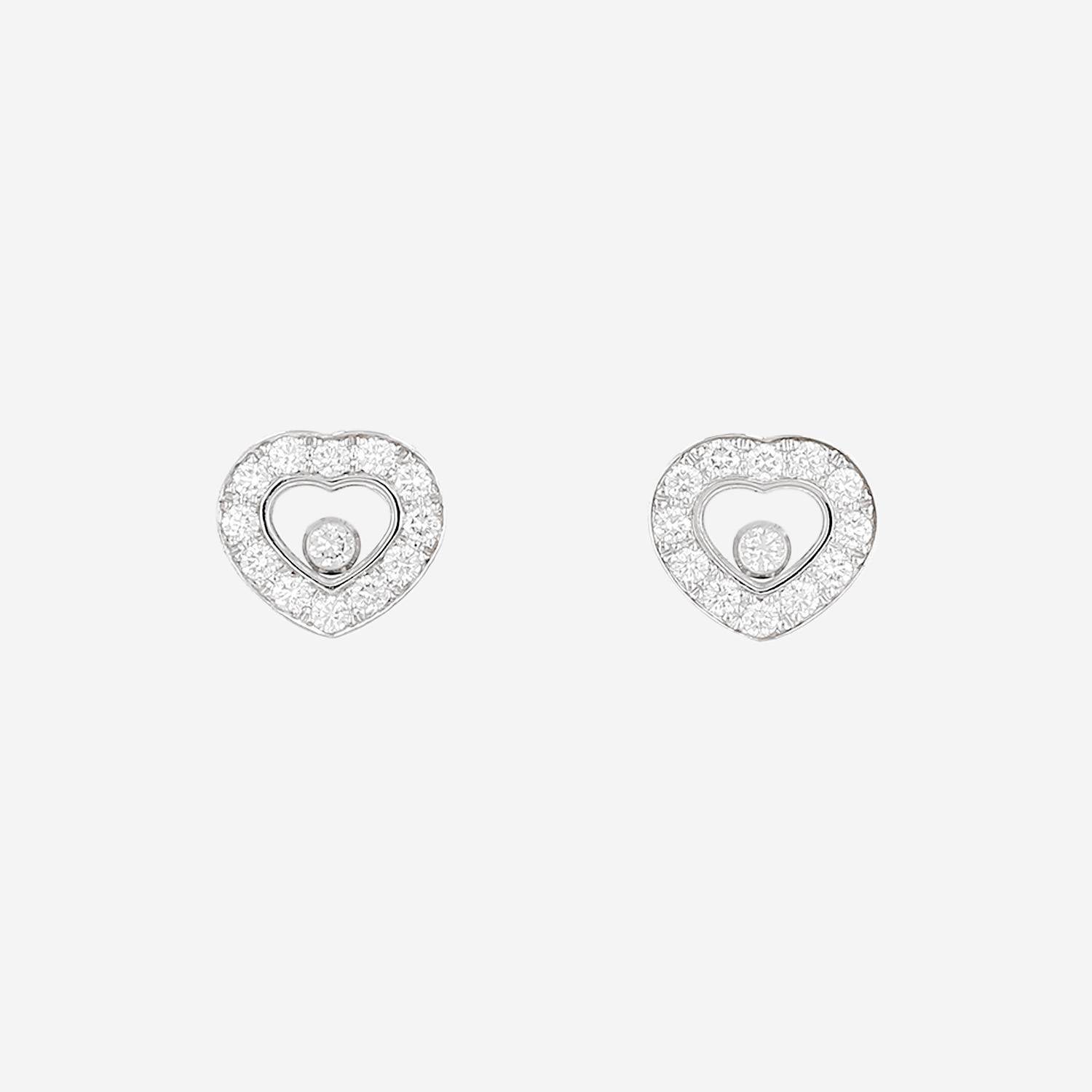 Chopard Happy Diamonds Icon earrings in white gold and diamonds
