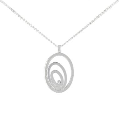 Chopard Happy Spirit necklace in white gold and diamond