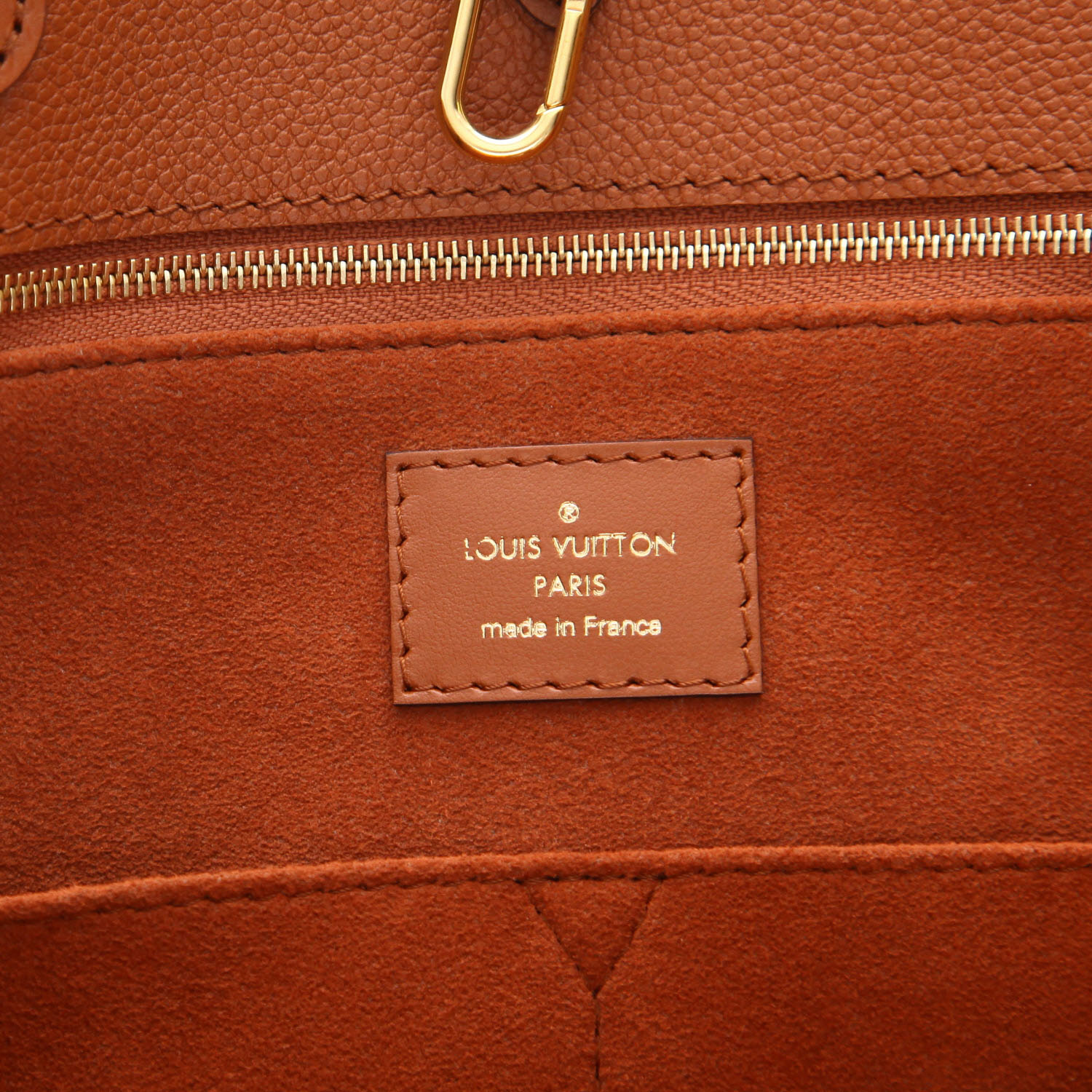 Bolso Cabás Louis Vuitton  Onthego modelo grande  en cuero monogram huella marrón - Detail D2