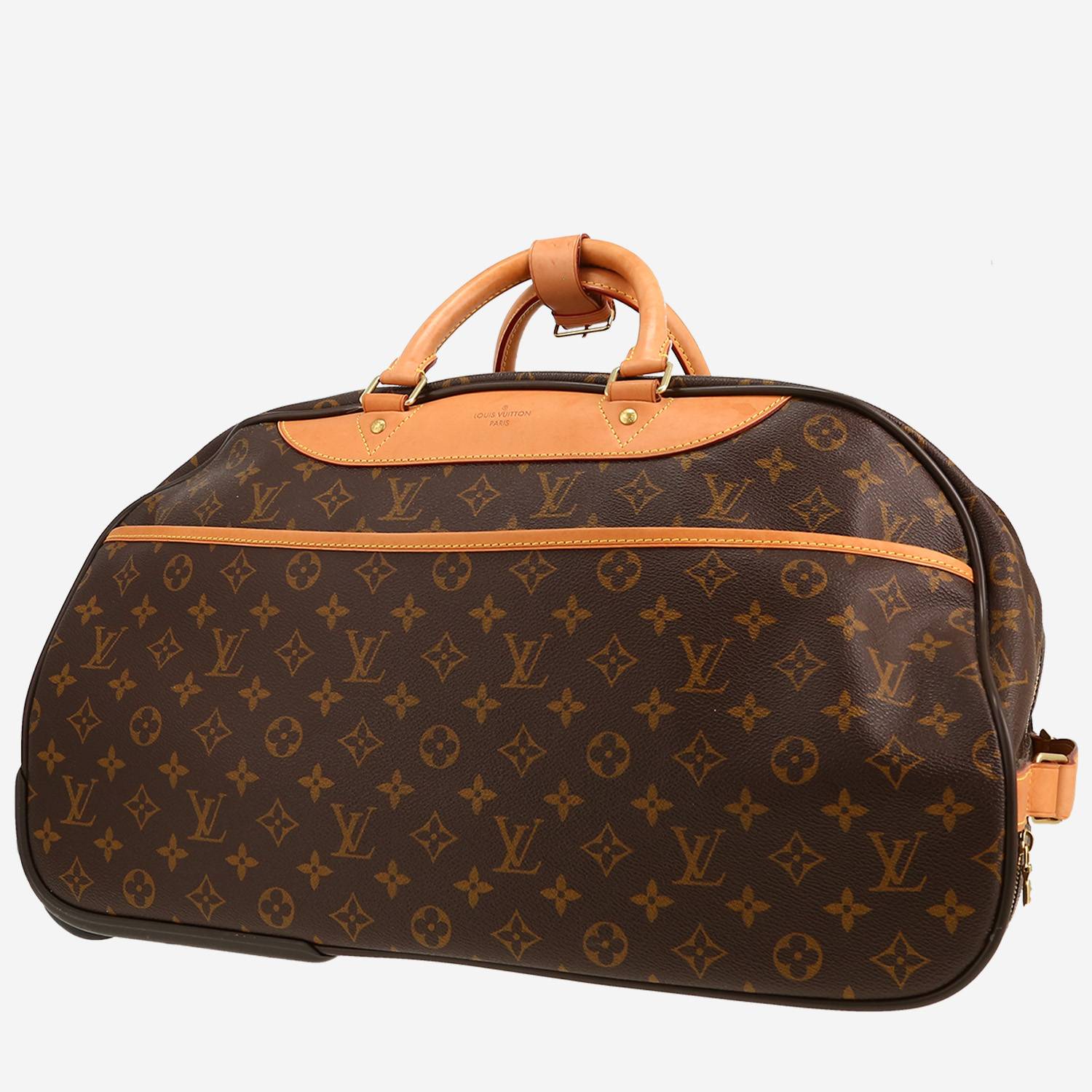 Louis Vuitton  Eole travel bag  in brown monogram canvas  and natural leather