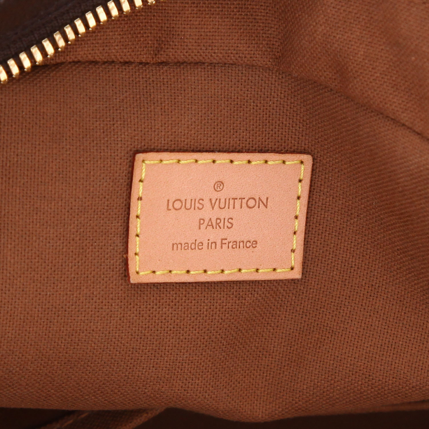 Bolsa de viaje Louis Vuitton  Eole en lona Monogram revestida marrón y cuero natural - Detail D2