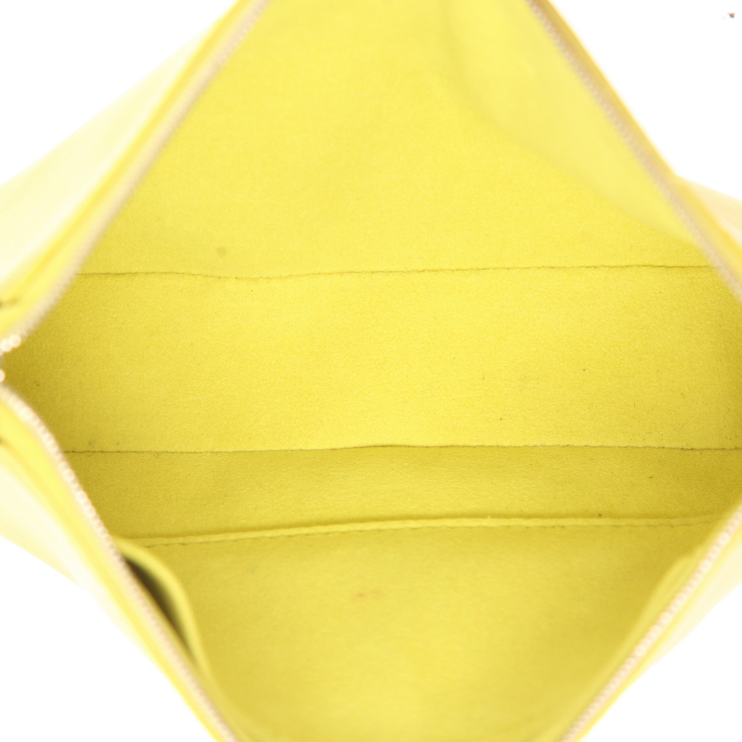 Louis Vuitton  Pochette accessoires handbag  in yellow epi leather - Detail D3