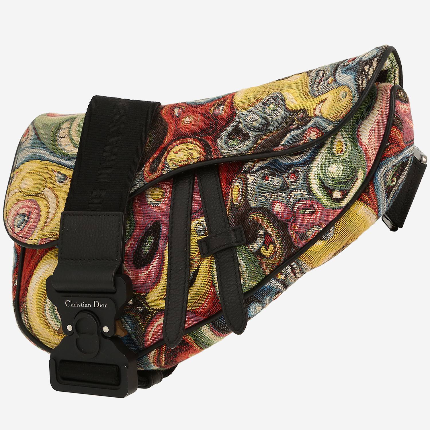 Dior  Saddle shoulder bag  in multicolor canvas