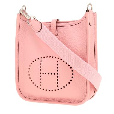 Hermès  Mini Evelyne shoulder bag  in Rose Sakura leather taurillon clémence
