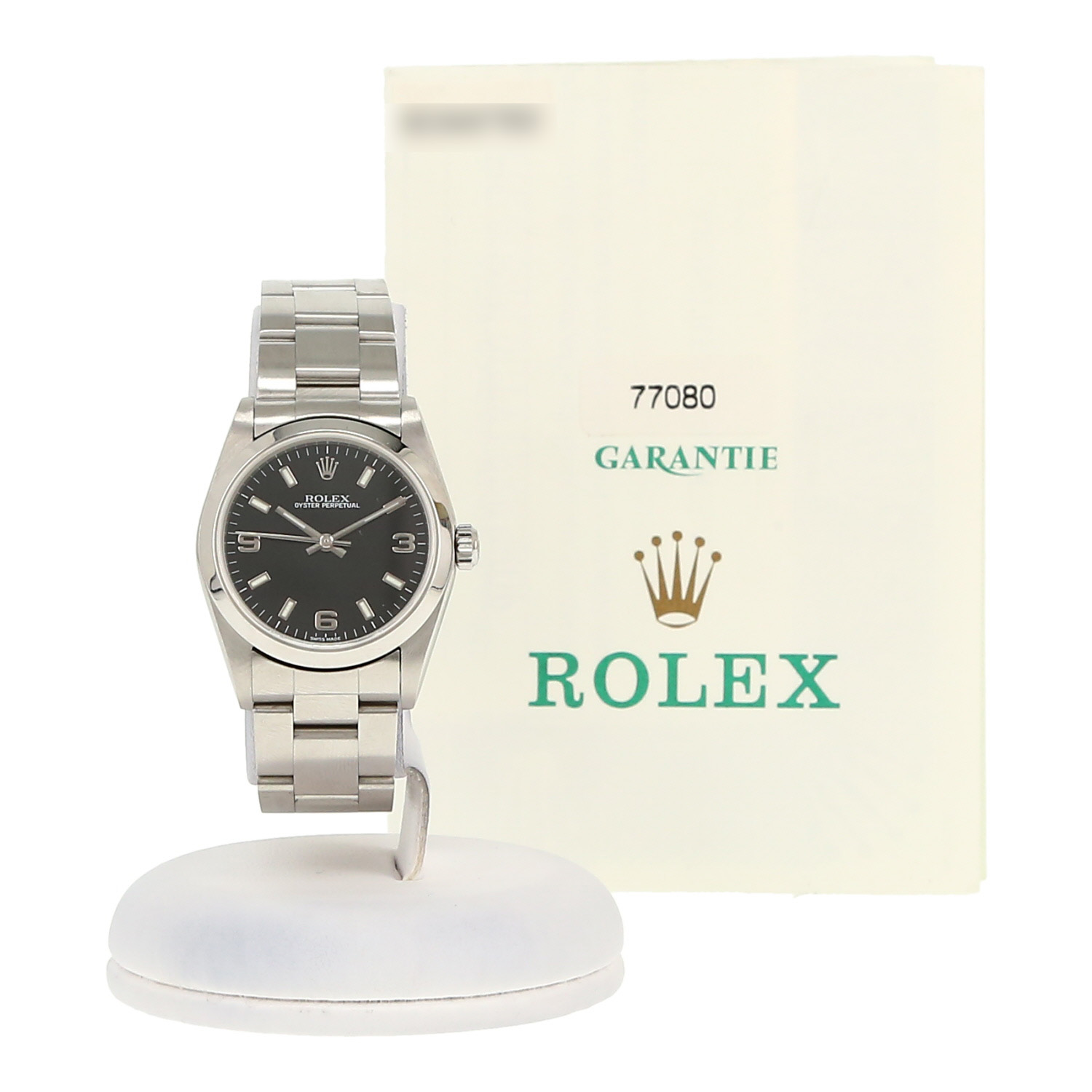 Montre Rolex Lady Oyster Perpetual en acier Ref: Rolex - 77080  Vers 2001