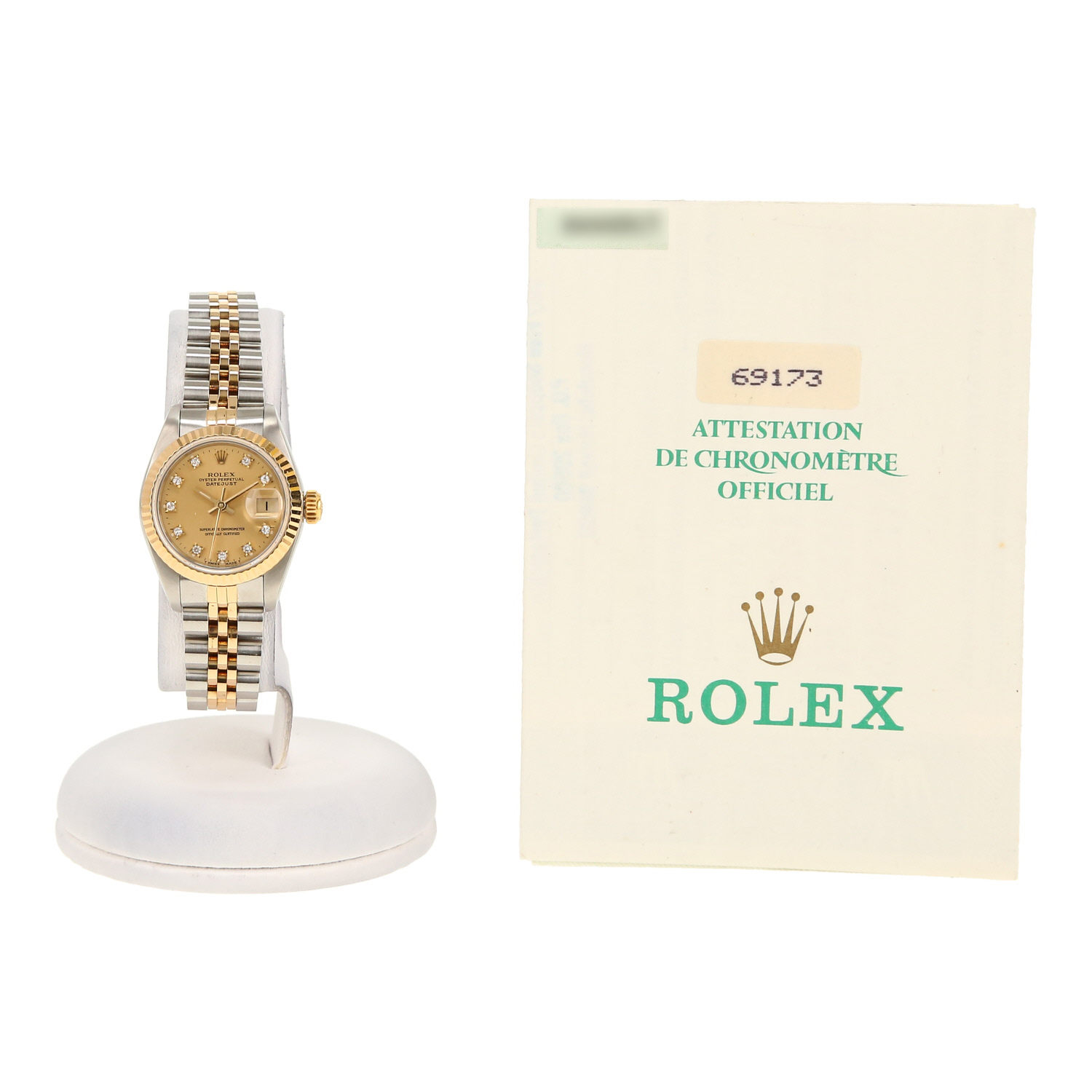 Reloj Rolex Datejust Lady de oro y acero Ref: Rolex - 69173  Circa 1987 - Detail D2