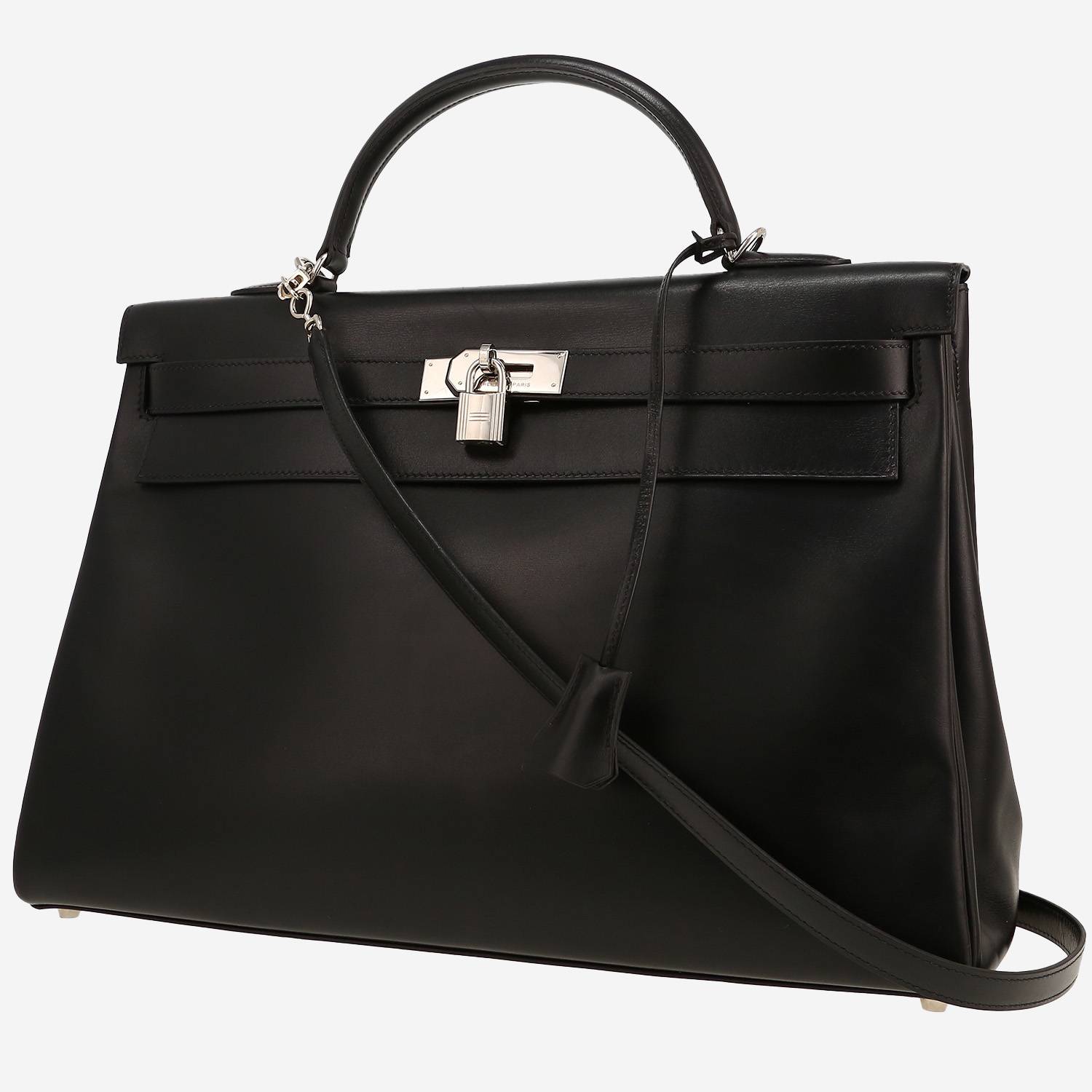 Sac à main Hermès  Kelly 40 cm en cuir box noir
