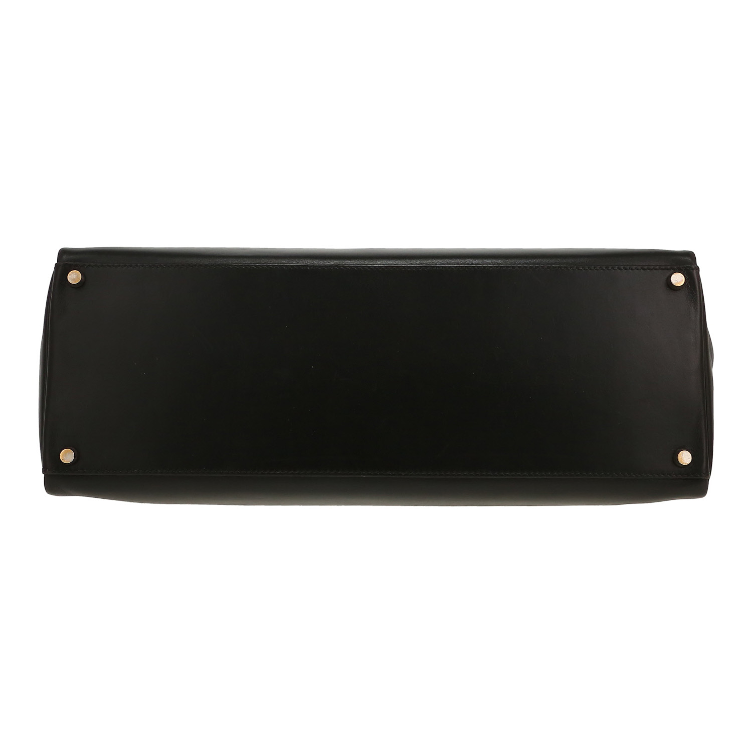 Bolso de mano Hermès  Kelly 40 cm en cuero box negro - Detail D1