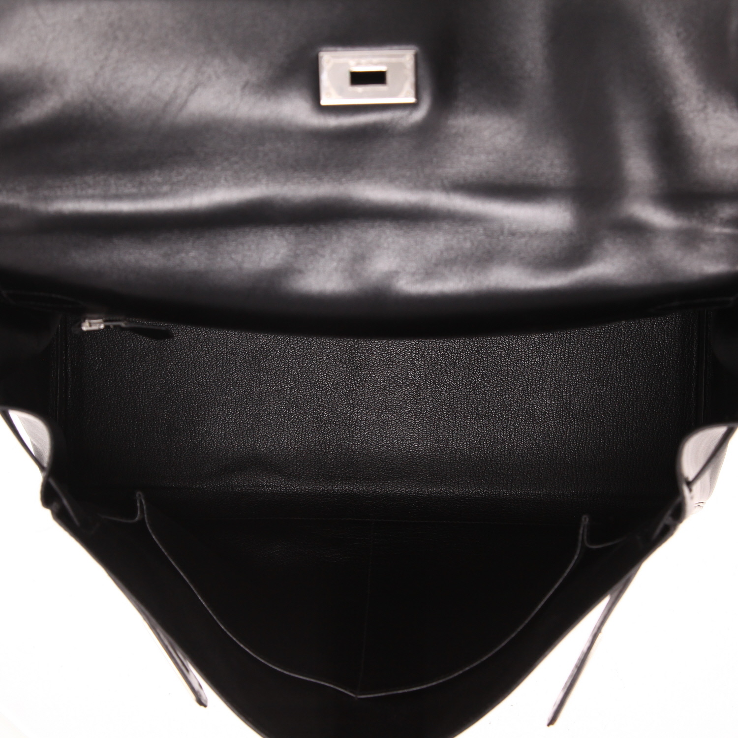 Borsa Hermès  Kelly 40 cm in pelle box nera - Detail D3