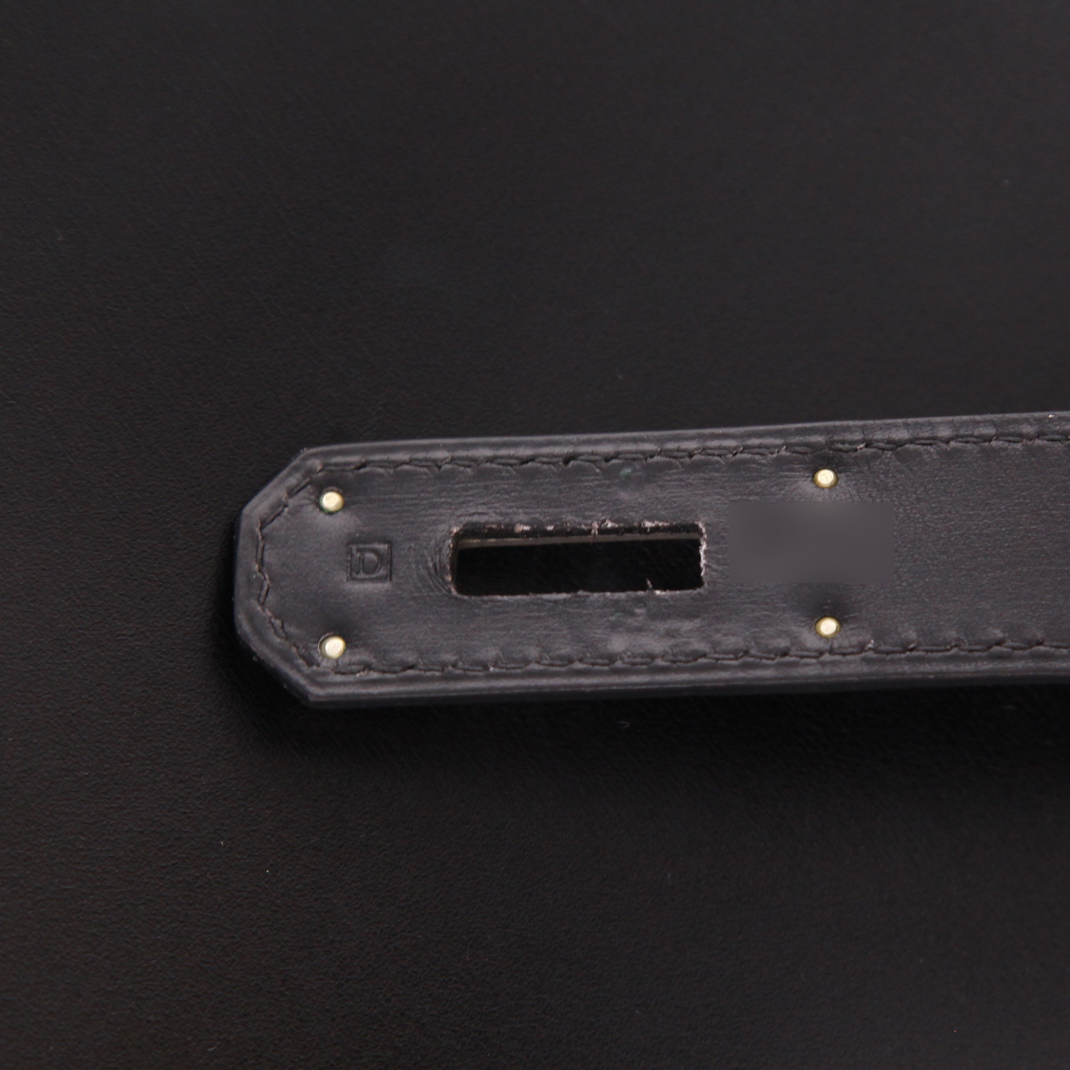 Hermès  Kelly 40 cm handbag  in black box leather - Detail D4