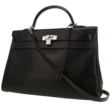 Hermès  Kelly 40 cm handbag  in black box leather