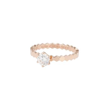 Bague solitaire Chaumet Bee my Love en or rose et diamant