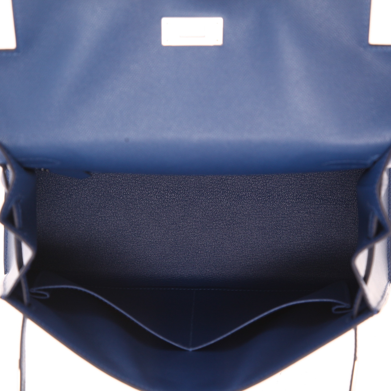 Borsa Hermès  Kelly 28 cm in Veau Madame Bleu Tie - Detail D3