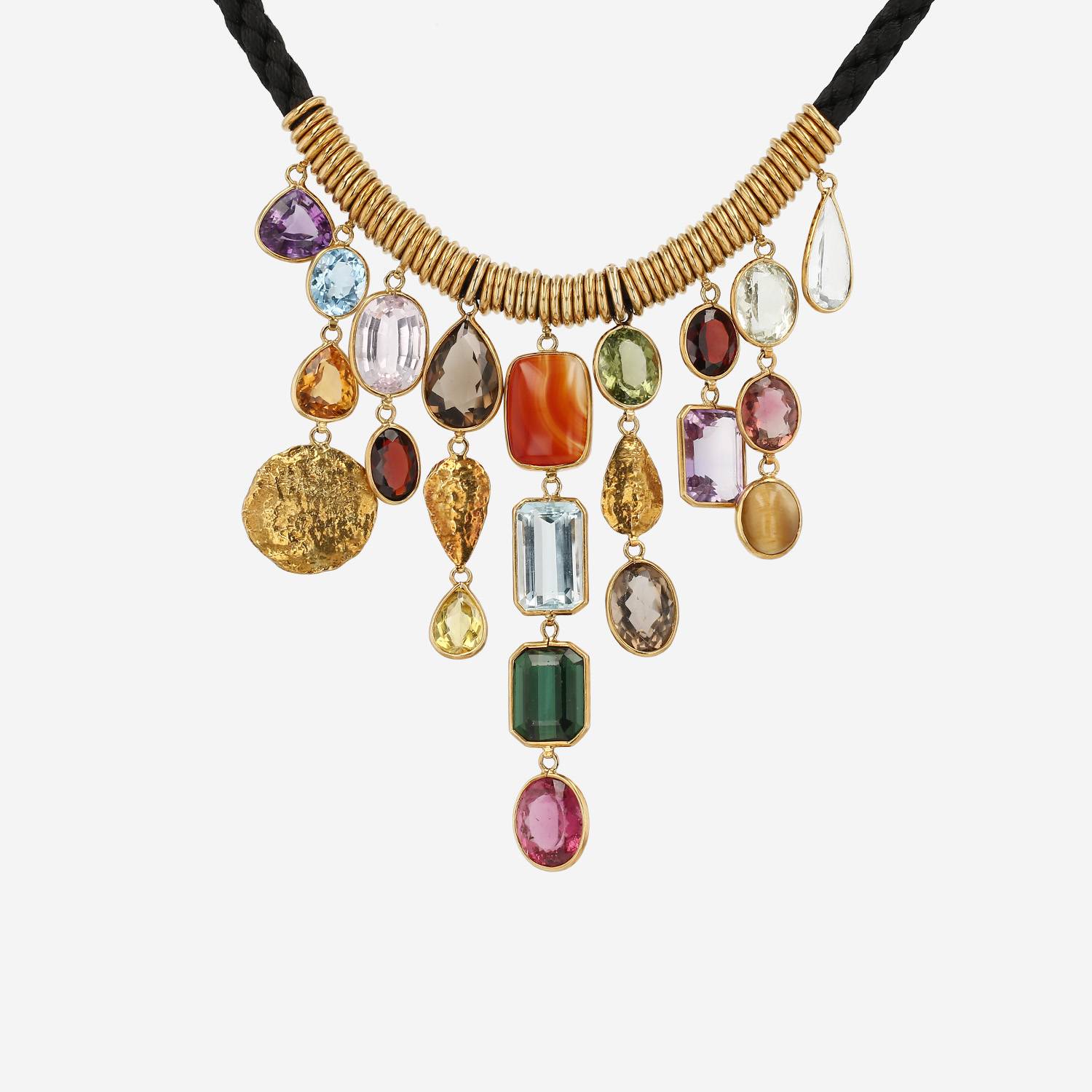 H. Stern  necklace in yellow gold and colored stones