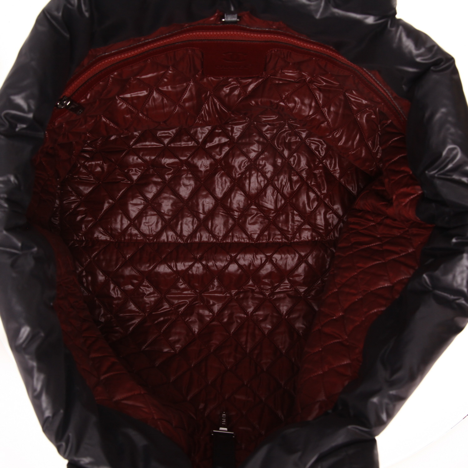 Borsa da spalla o a mano Chanel  Coco Cocoon in tela trapuntata nera - Detail D3