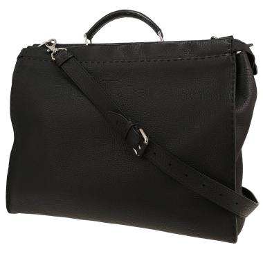 Sac à main Fendi  Peekaboo Selleria en cuir grainé noir