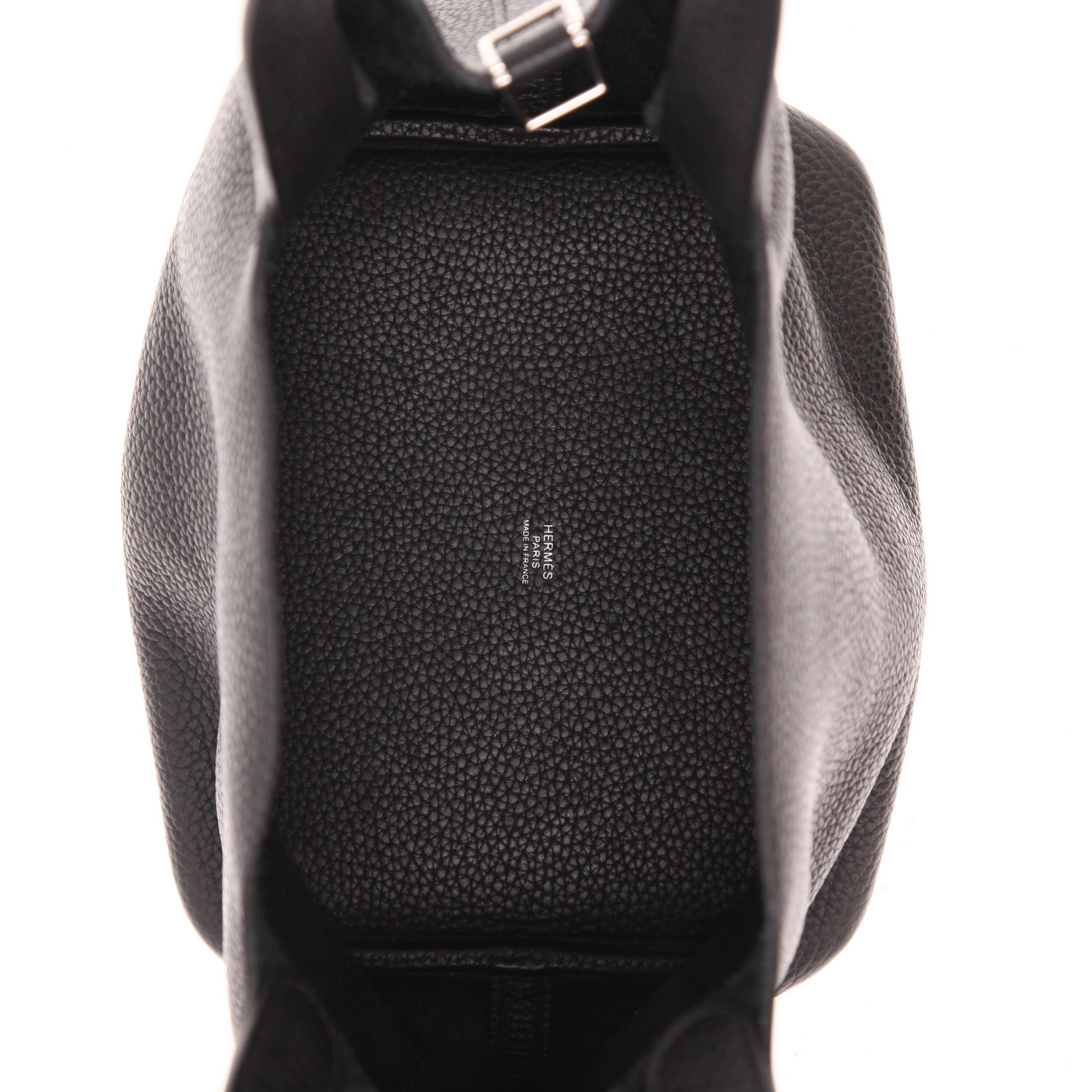 Hermès  Picotin 22 cm handbag  in black leather taurillon clémence - Detail D3