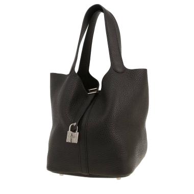 Hermès  Picotin 22 cm handbag  in black leather taurillon clémence
