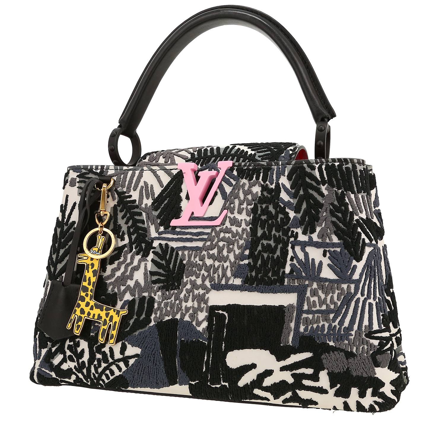 Sac Louis Vuitton Artycapucines Jonas Wood noir occasion Sac Louis Vuitton Artycapucines Jonas Wood noir occasion