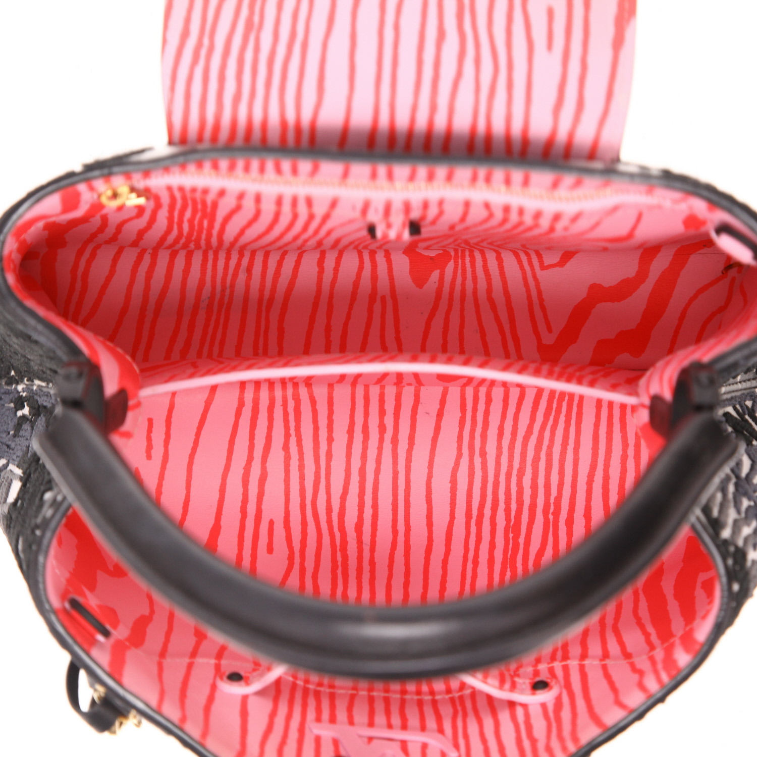 Sac à main Louis Vuitton  Artycapucines par Jonas Wood en cuir noir et blanc - Detail D3