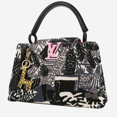 Bolso de mano Louis Vuitton  Artycapucines par Jonas Wood en cuero negro y blanco
