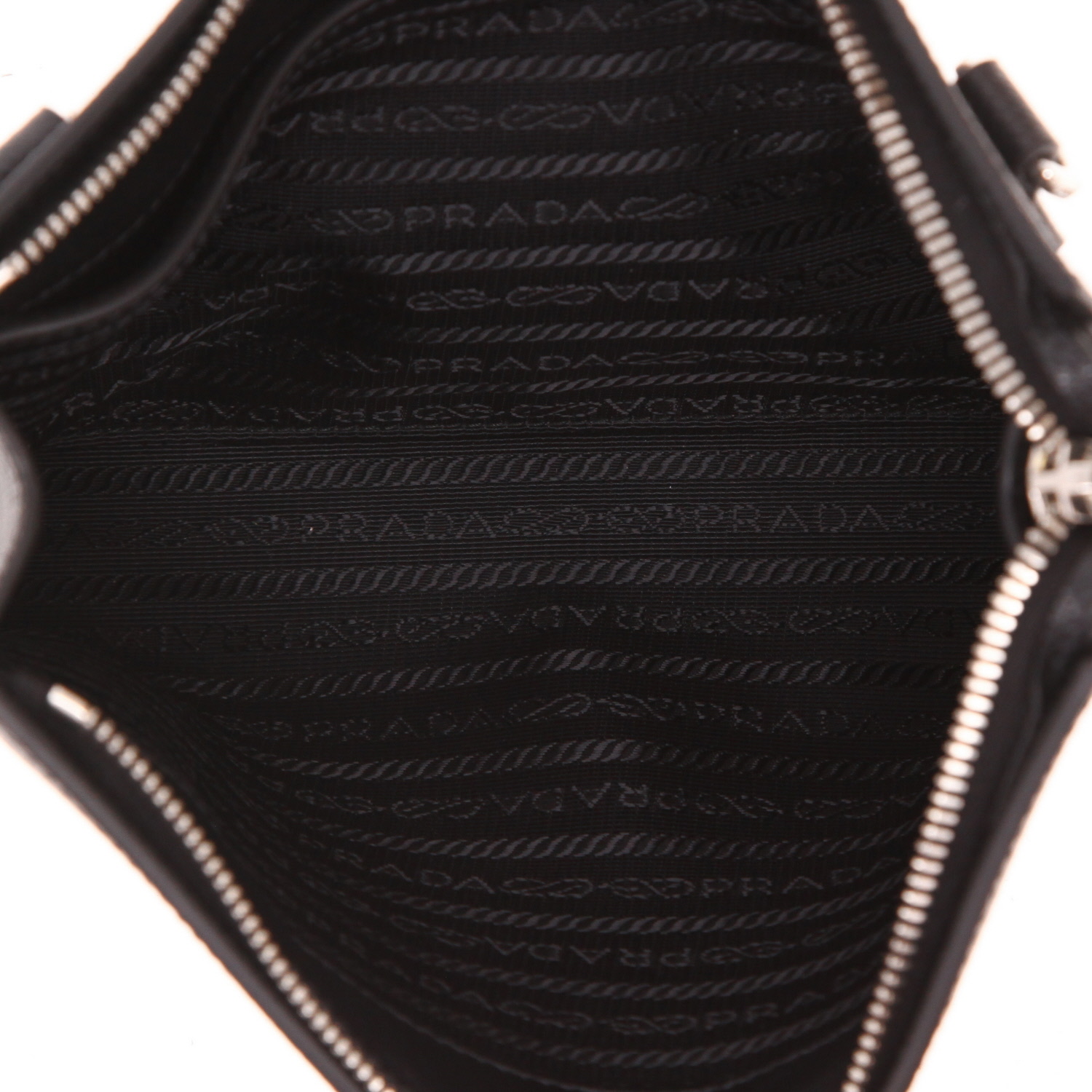 Borsa a tracolla Prada   in pelle saffiano nera - Detail D3